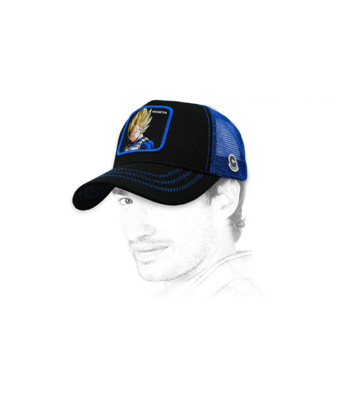 black blue Vegeta trucker. Trucker Vegeta 2